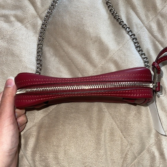 Longchamp Mademoiselle Rock Studded Burgundy Leather Crossbody - Picture 6 of 12